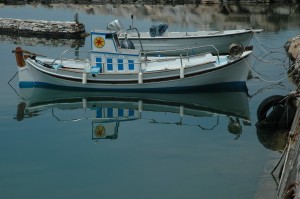 Boat Reflection Paros